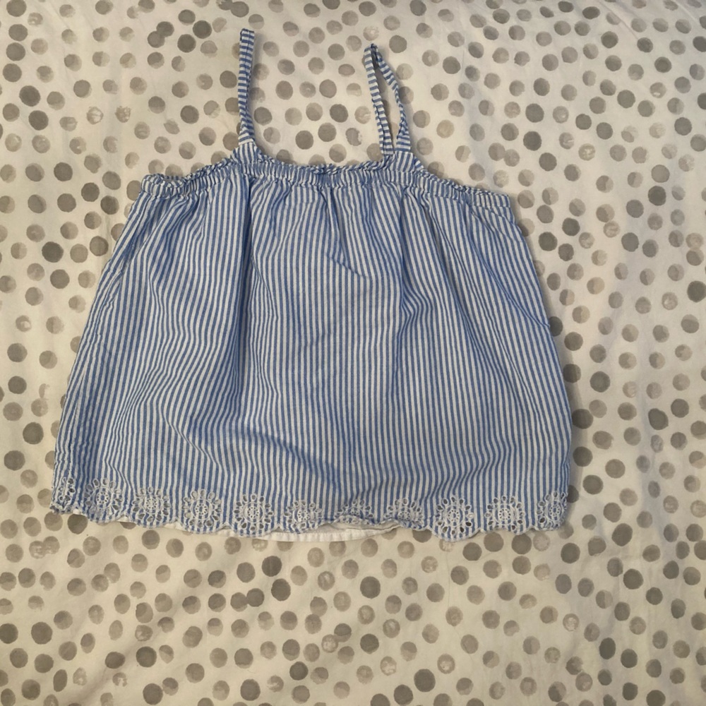 Gap kids size 10 blue and white top new
